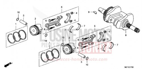 VILEBREQUIN/PISTON FJS600AB de 2011